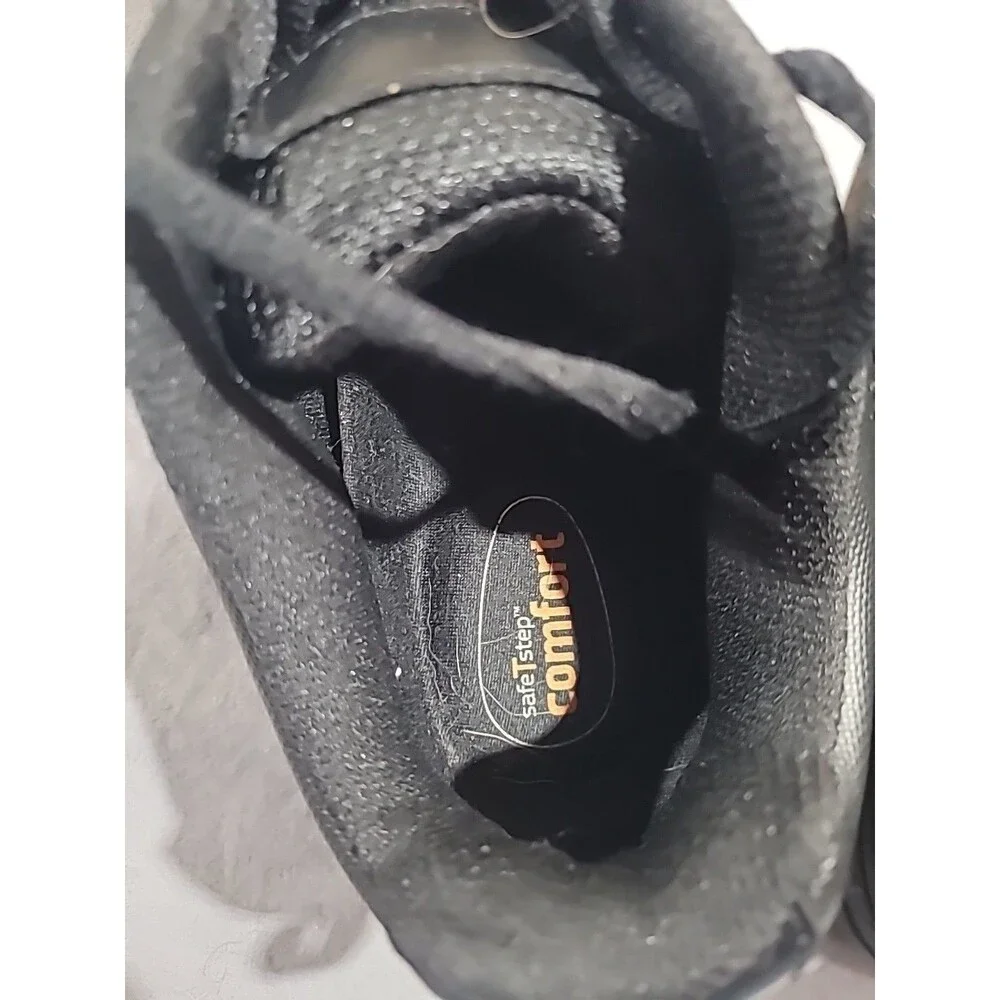 SafeTStep Slip-Resistant, Non-Marking Work Shoes, Black, Women's Size 8.5W